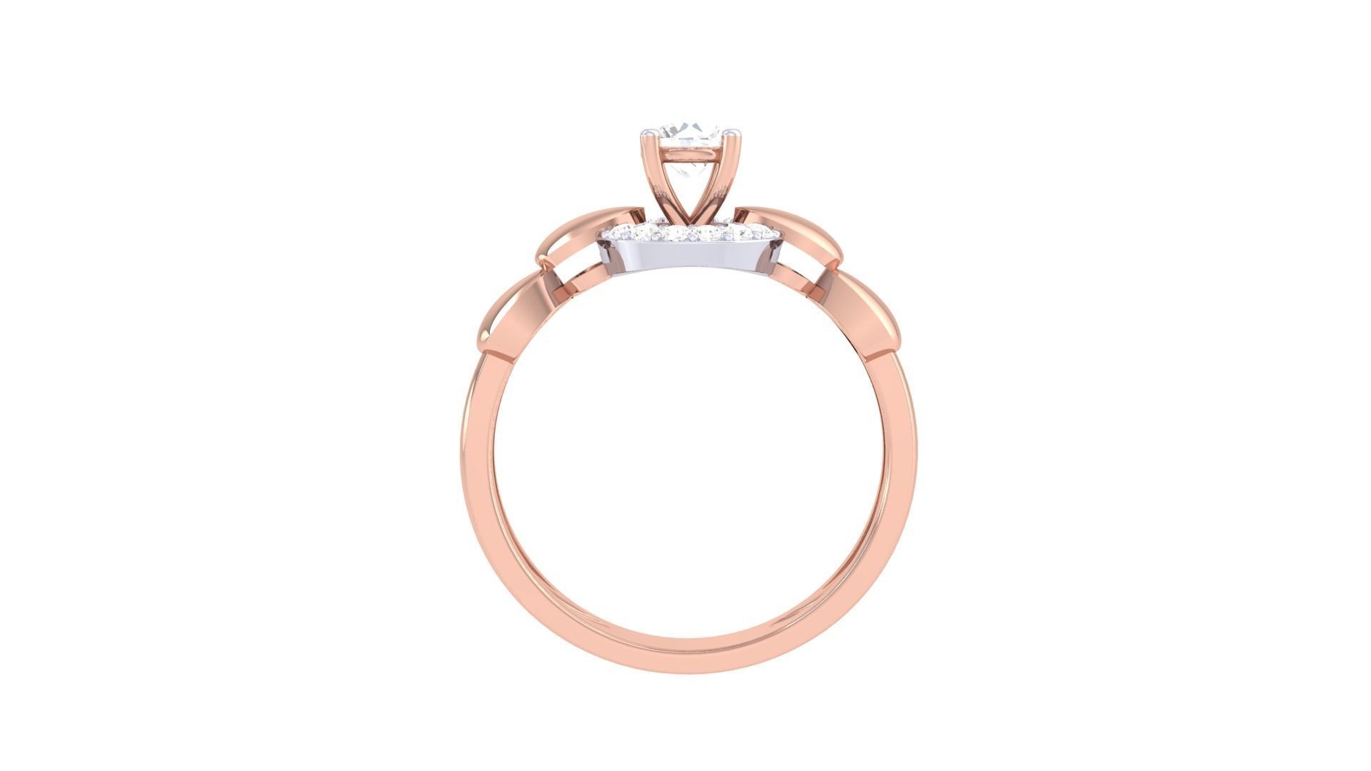 Women Solitaire Ring 3dm stl 3mf mtl gltf glb obj render detail 3D print model_9