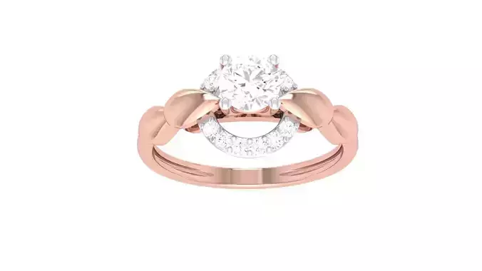 Women Solitaire Ring 3dm stl 3mf mtl gltf glb obj render detail 3D print model