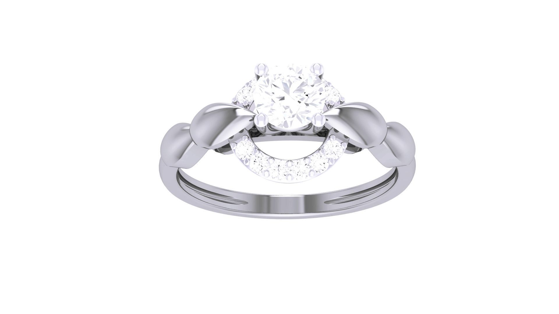 Women Solitaire Ring 3dm stl 3mf mtl gltf glb obj render detail 3D print model_8