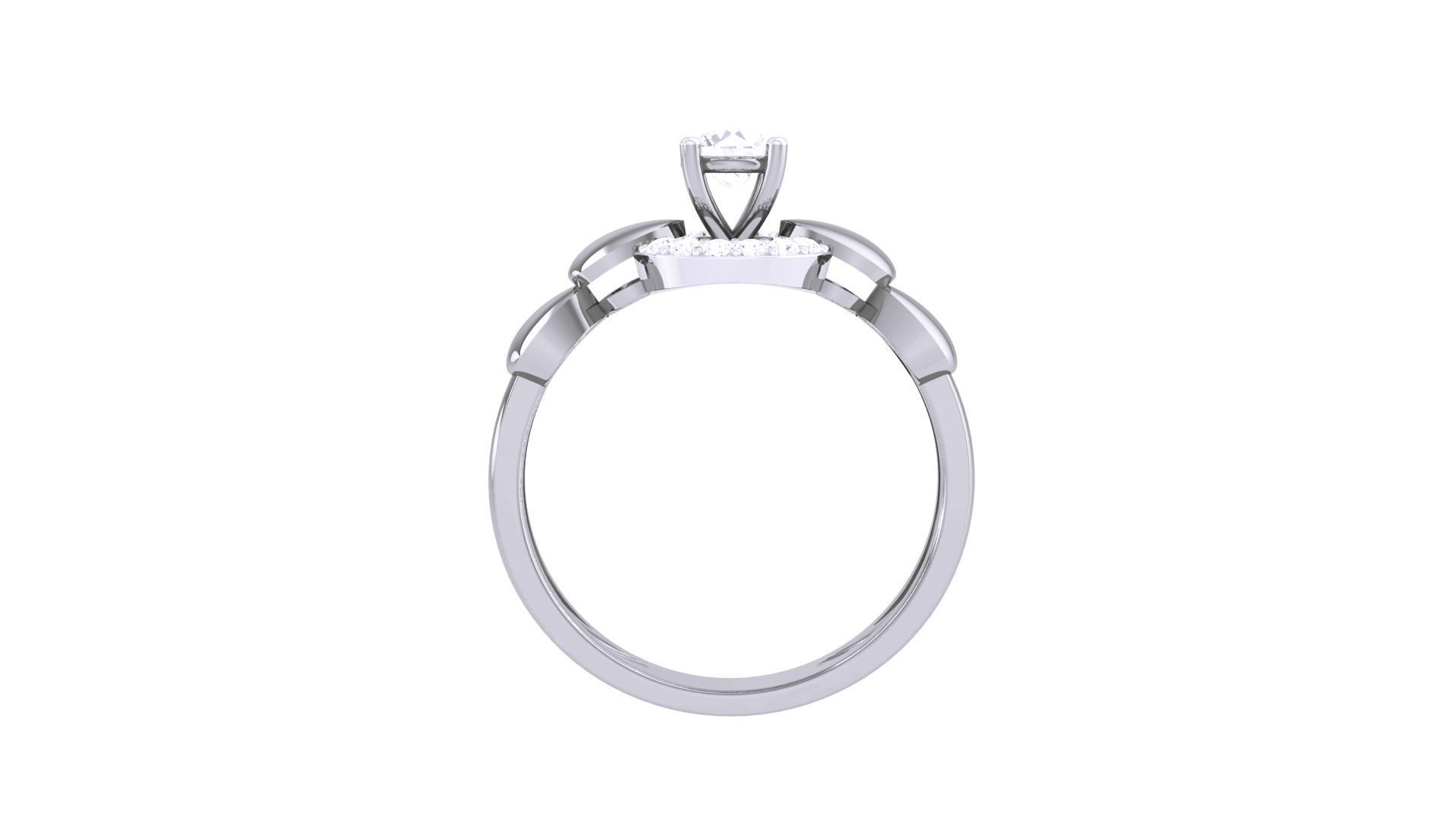 Women Solitaire Ring 3dm stl 3mf mtl gltf glb obj render detail 3D print model_11