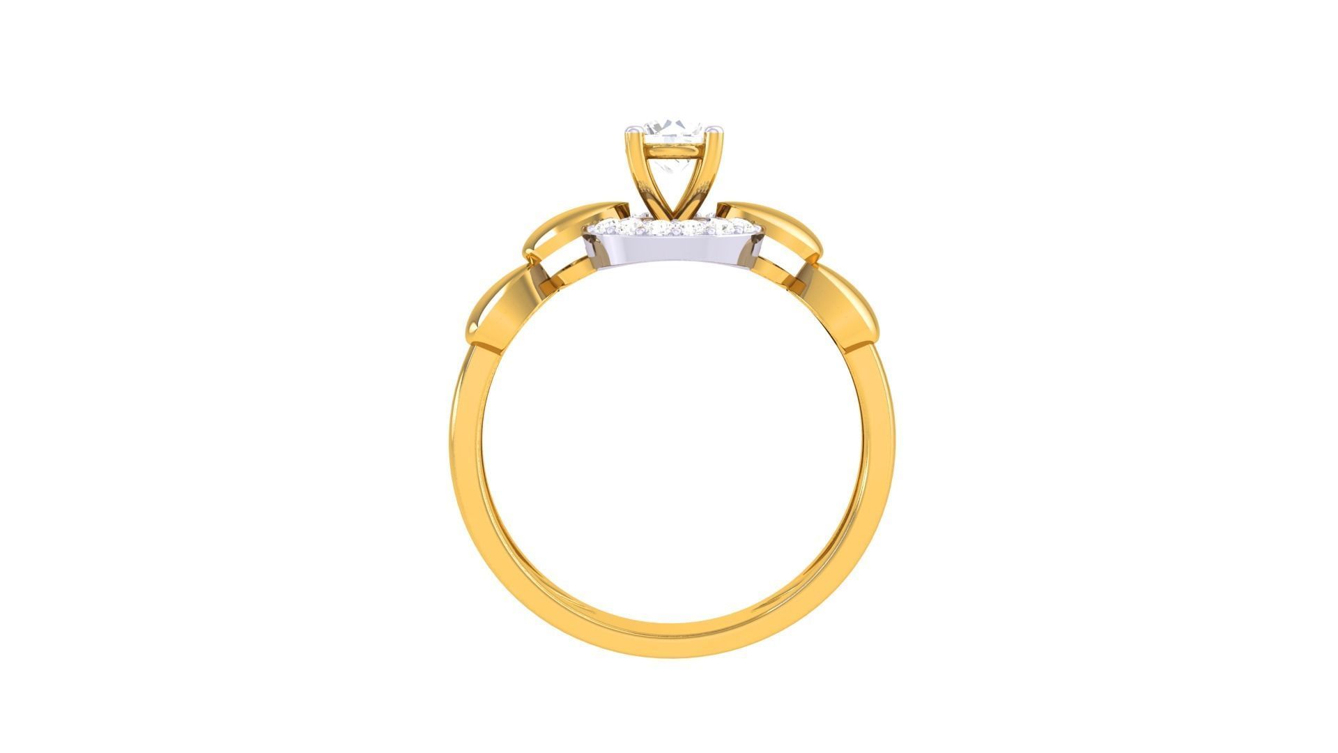 Women Solitaire Ring 3dm stl 3mf mtl gltf glb obj render detail 3D print model_10