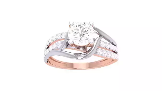 Women Solitaire Ring 3dm stl 3mf mtl gltf glb obj render detail