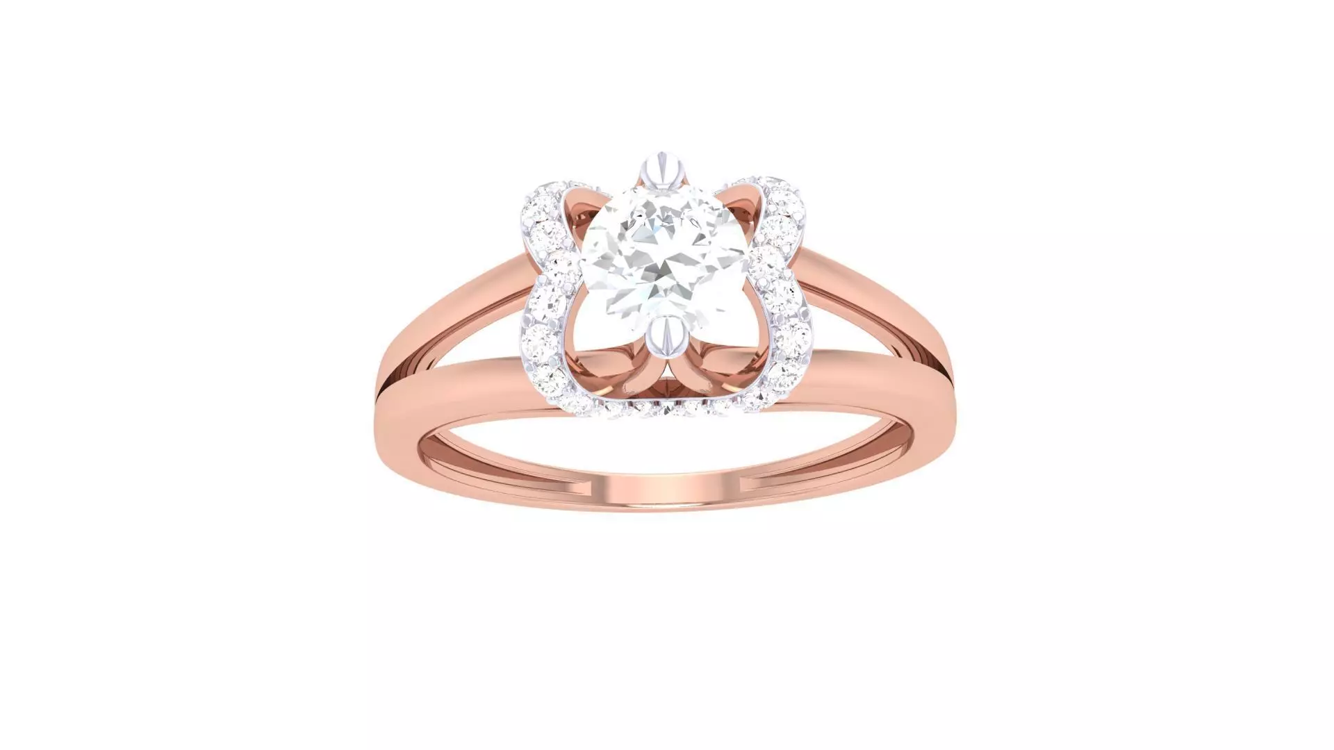 Women Solitaire Ring 3dm stl 3mf mtl gltf glb obj render detail 3D print model