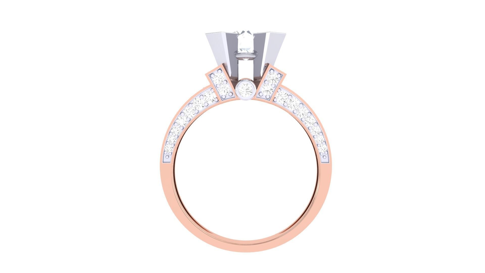 Women Solitaire Ring 3dm stl 3mf mtl gltf glb obj render detail 3D print model_10