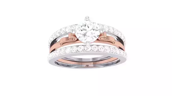 Women Solitaire Ring 3dm stl 3mf mtl gltf glb obj render detail 3D print model