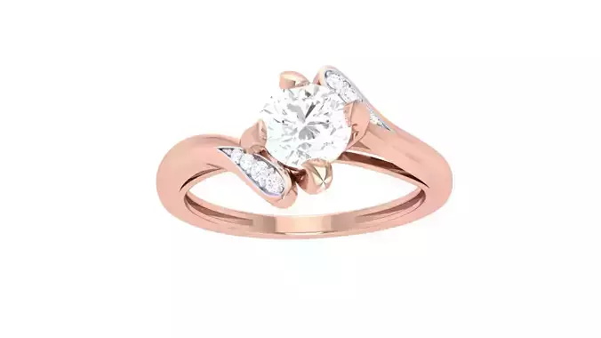 Women Solitaire Ring 3dm stl 3mf mtl gltf glb obj render detail 3D print model