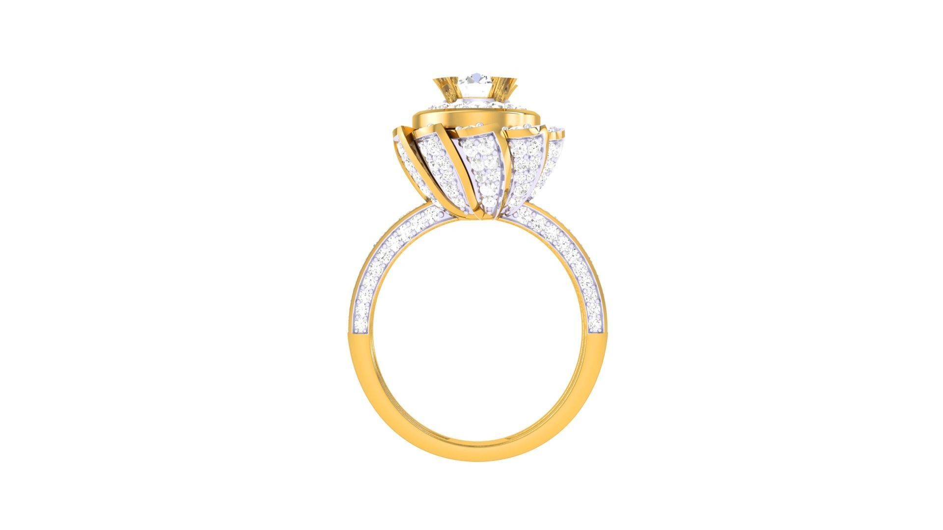 Women Solitaire Ring 3dm stl 3mf mtl gltf glb obj render detail 3D print model_11