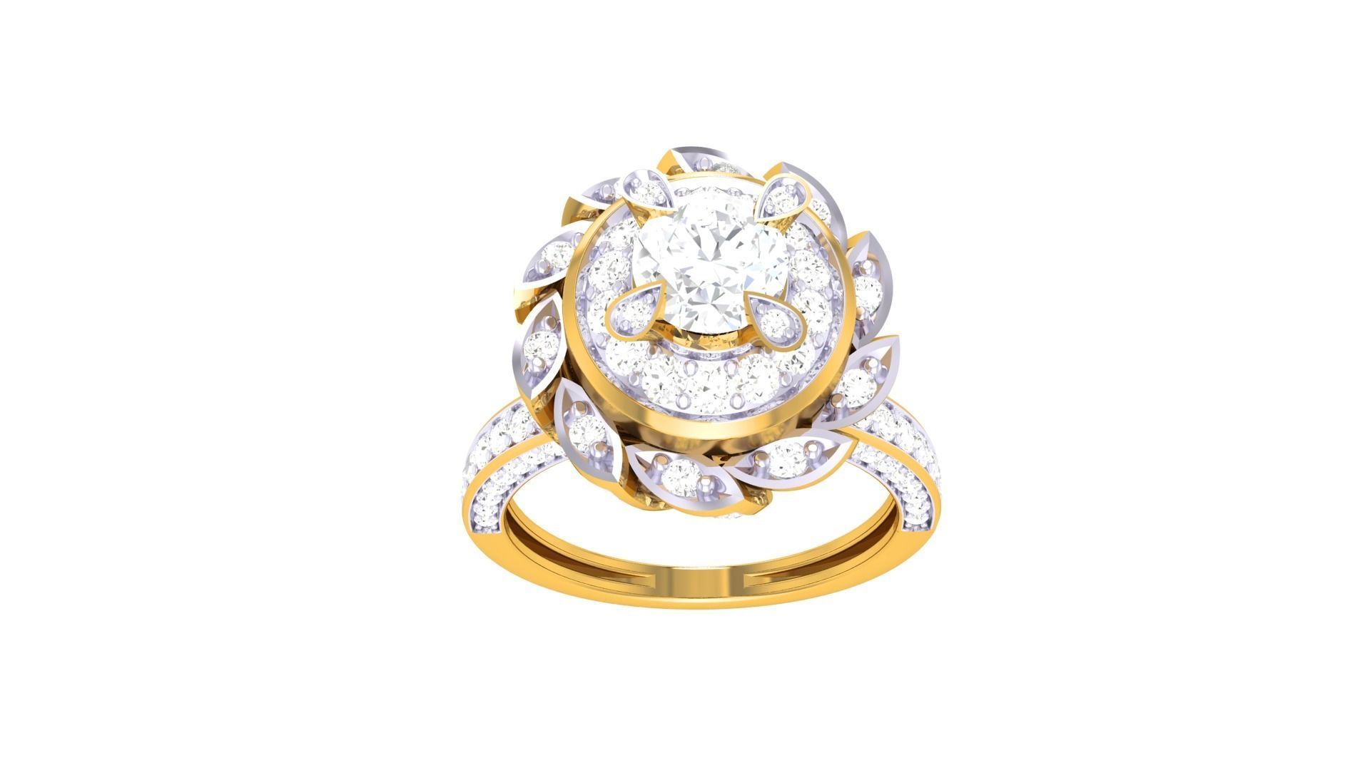 Women Solitaire Ring 3dm stl 3mf mtl gltf glb obj render detail 3D print model_7