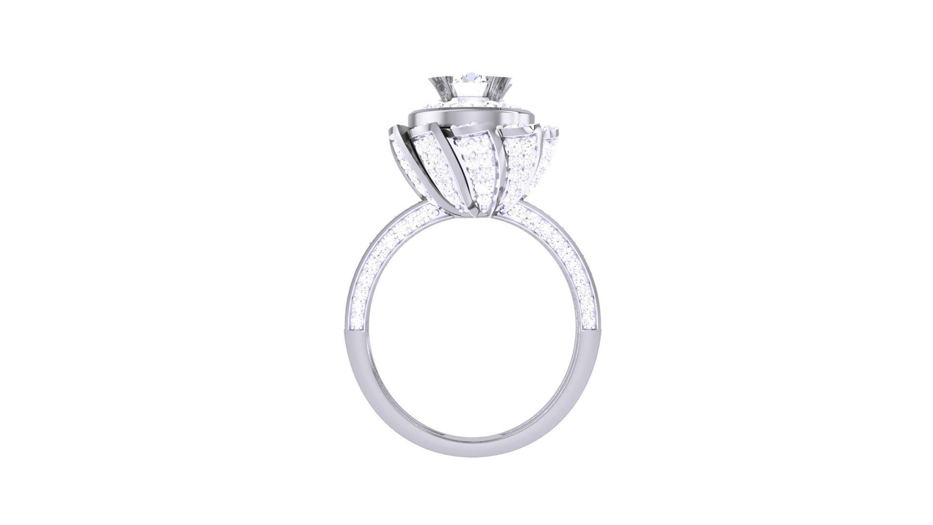 Women Solitaire Ring 3dm stl 3mf mtl gltf glb obj render detail 3D print model_10