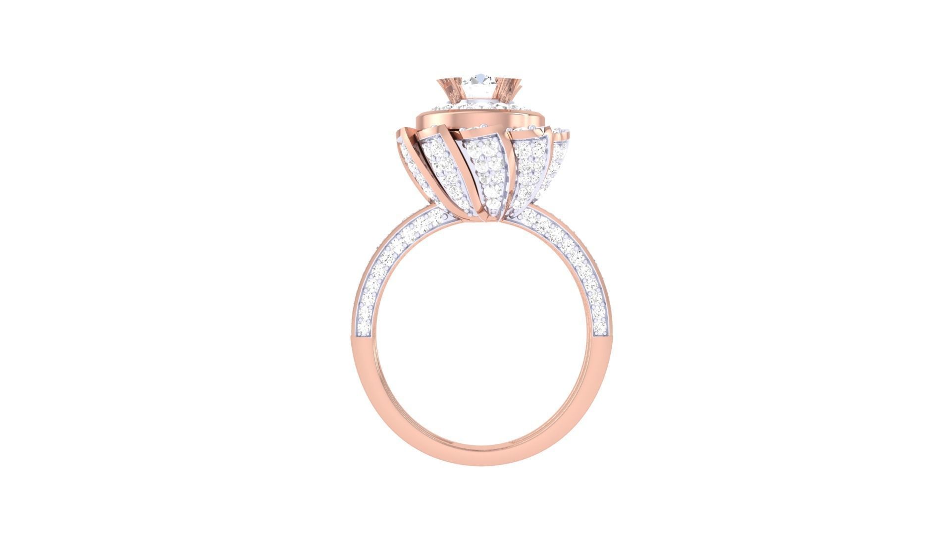 Women Solitaire Ring 3dm stl 3mf mtl gltf glb obj render detail 3D print model_9