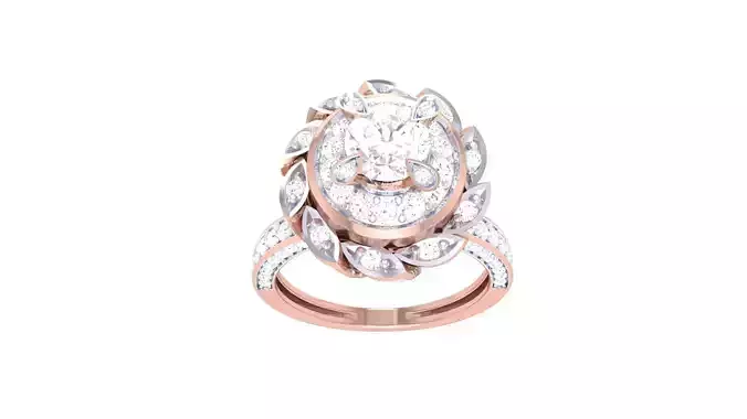 Women Solitaire Ring 3dm stl 3mf mtl gltf glb obj render detail 3D print model