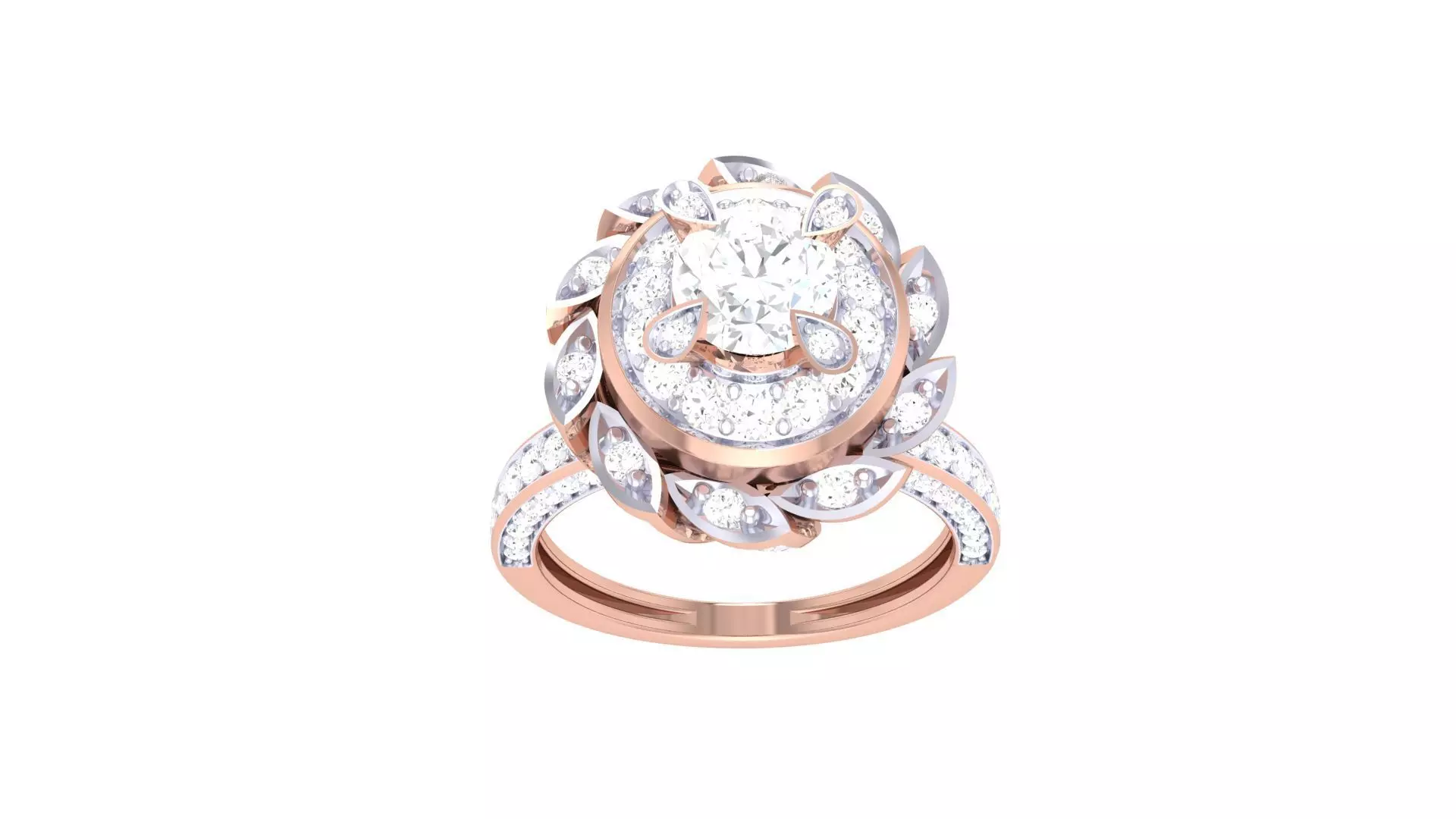 Women Solitaire Ring 3dm stl 3mf mtl gltf glb obj render detail 3D print model_0