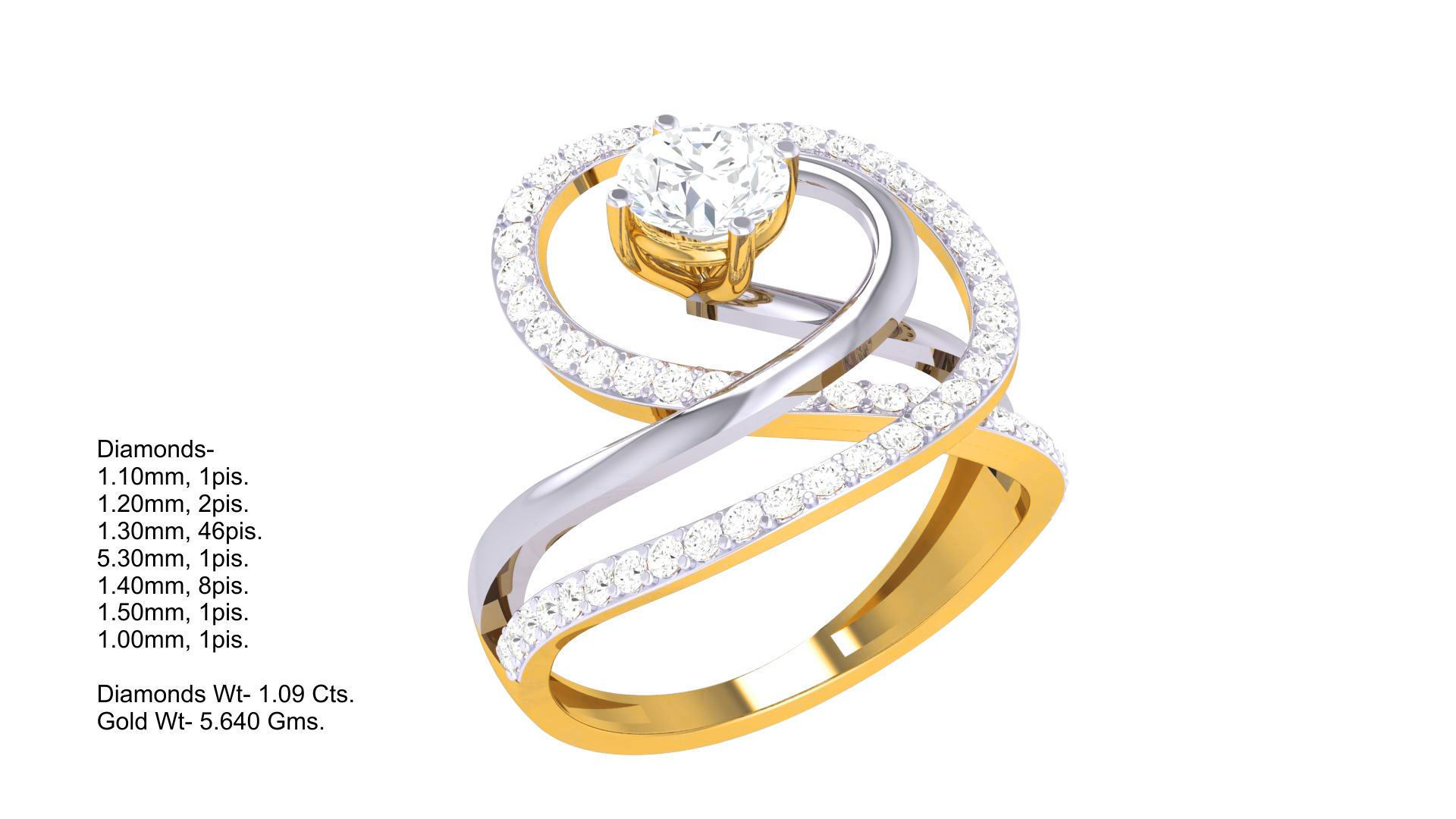 Women Solitaire Ring 3dm stl 3mf mtl gltf glb obj render detail 3D print model_2