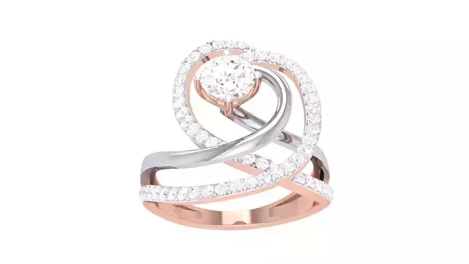 Women Solitaire Ring 3dm stl 3mf mtl gltf glb obj render detail 3D print model