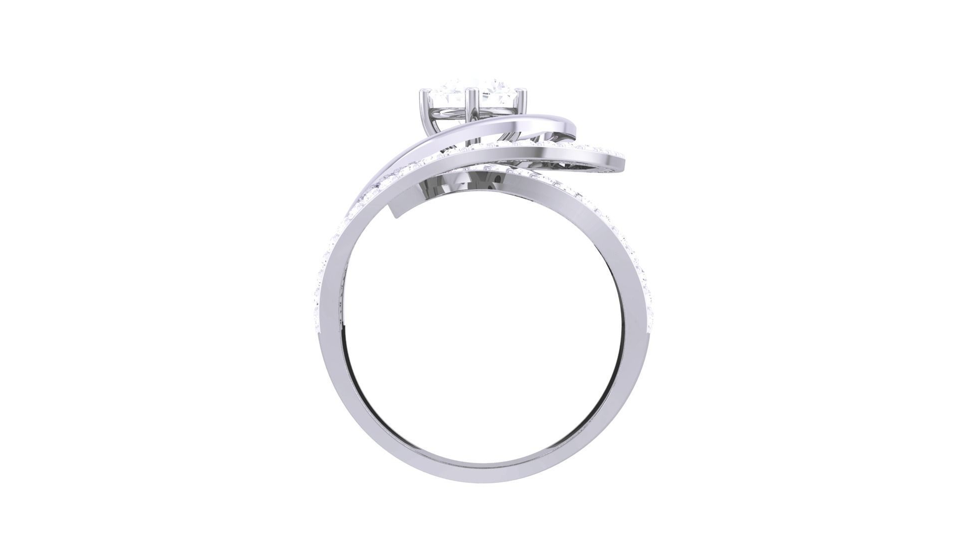 Women Solitaire Ring 3dm stl 3mf mtl gltf glb obj render detail 3D print model_10
