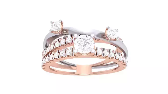 Women Solitaire Ring 3dm stl 3mf mtl gltf glb obj render detail 3D print model