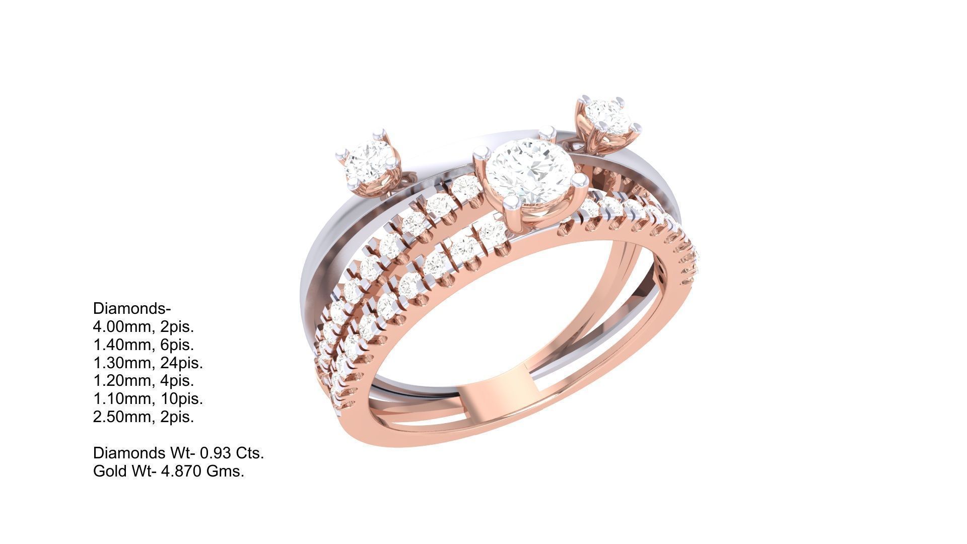 Women Solitaire Ring 3dm stl 3mf mtl gltf glb obj render detail 3D print model_1