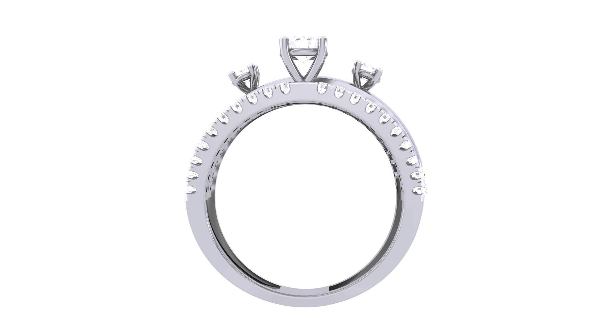 Women Solitaire Ring 3dm stl 3mf mtl gltf glb obj render detail 3D print model_10