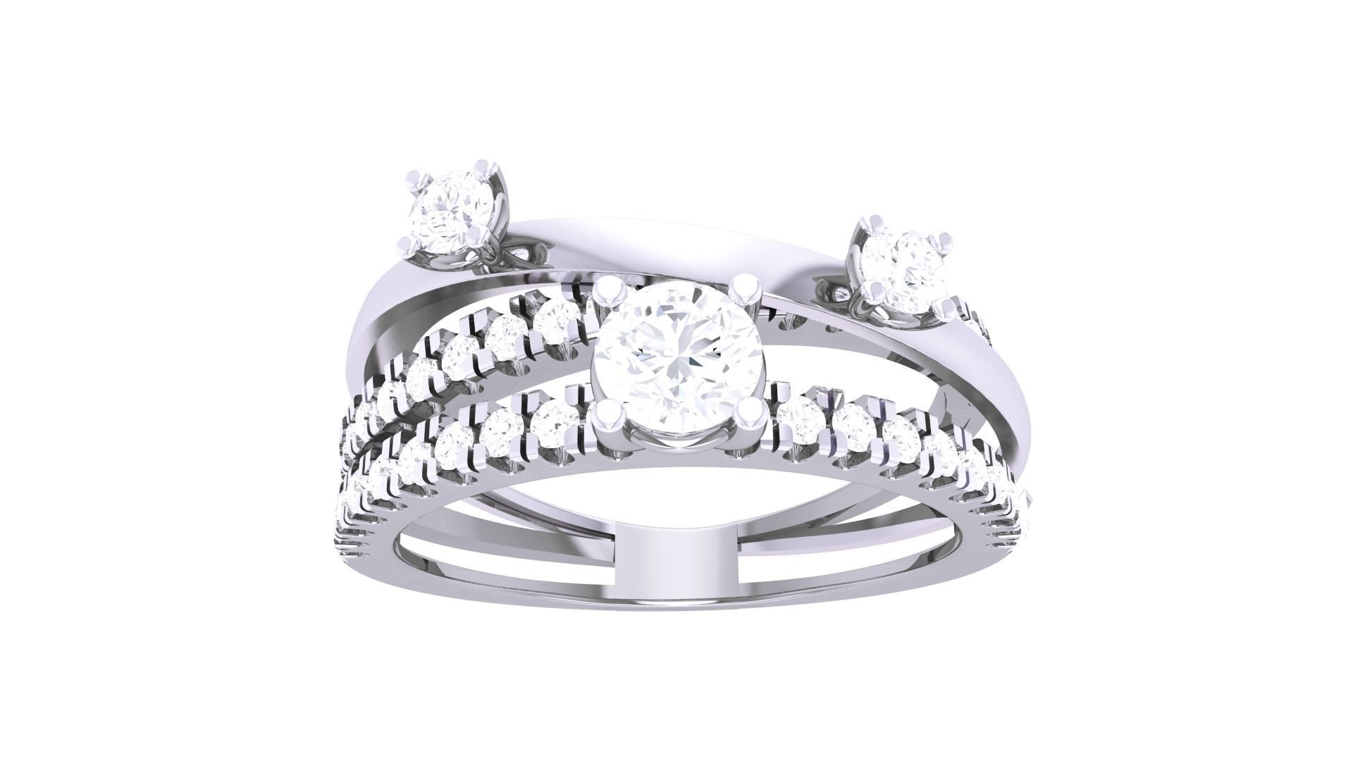 Women Solitaire Ring 3dm stl 3mf mtl gltf glb obj render detail 3D print model_7