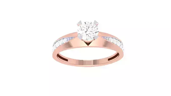 Women Solitaire Ring 3dm stl 3mf mtl gltf glb obj render detail 3D print model
