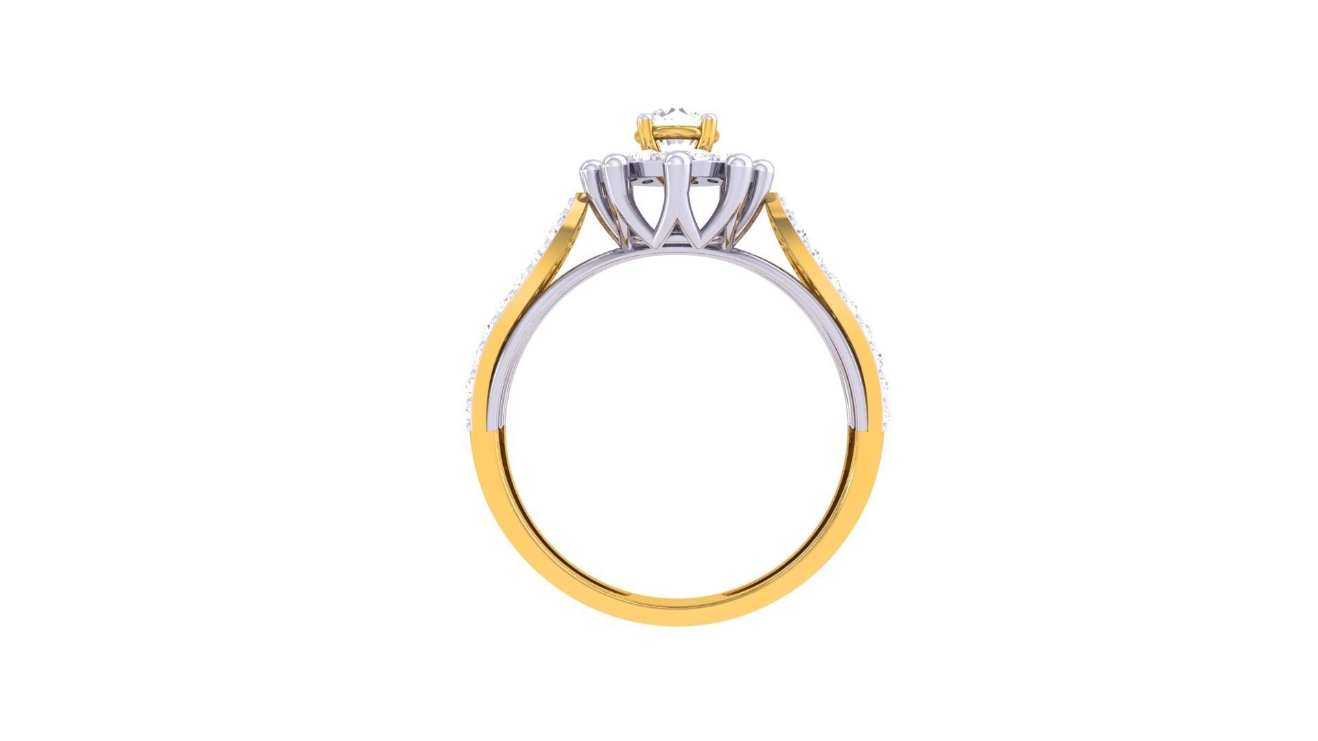 Women Solitaire Ring 3dm stl 3mf mtl gltf glb obj render detail 3D print model_11