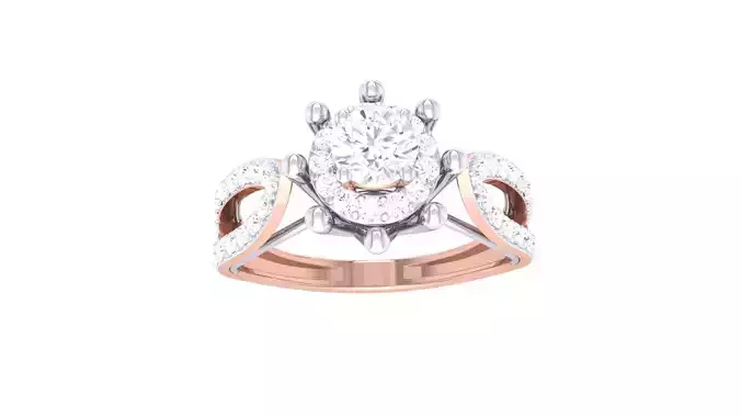 Women Solitaire Ring 3dm stl 3mf mtl gltf glb obj render detail 3D print model