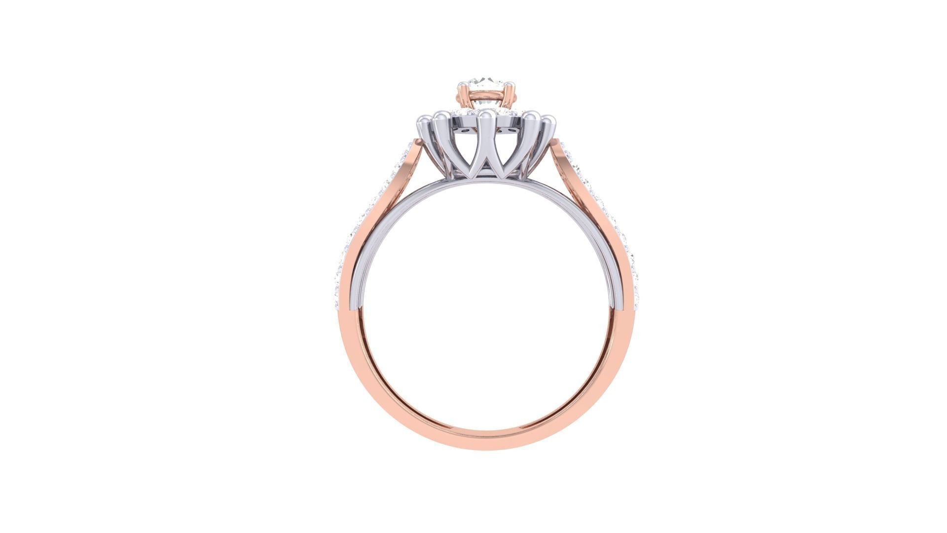 Women Solitaire Ring 3dm stl 3mf mtl gltf glb obj render detail 3D print model_9