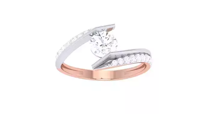 Women Solitaire Ring 3dm stl 3mf mtl gltf glb obj render detail 3D print model