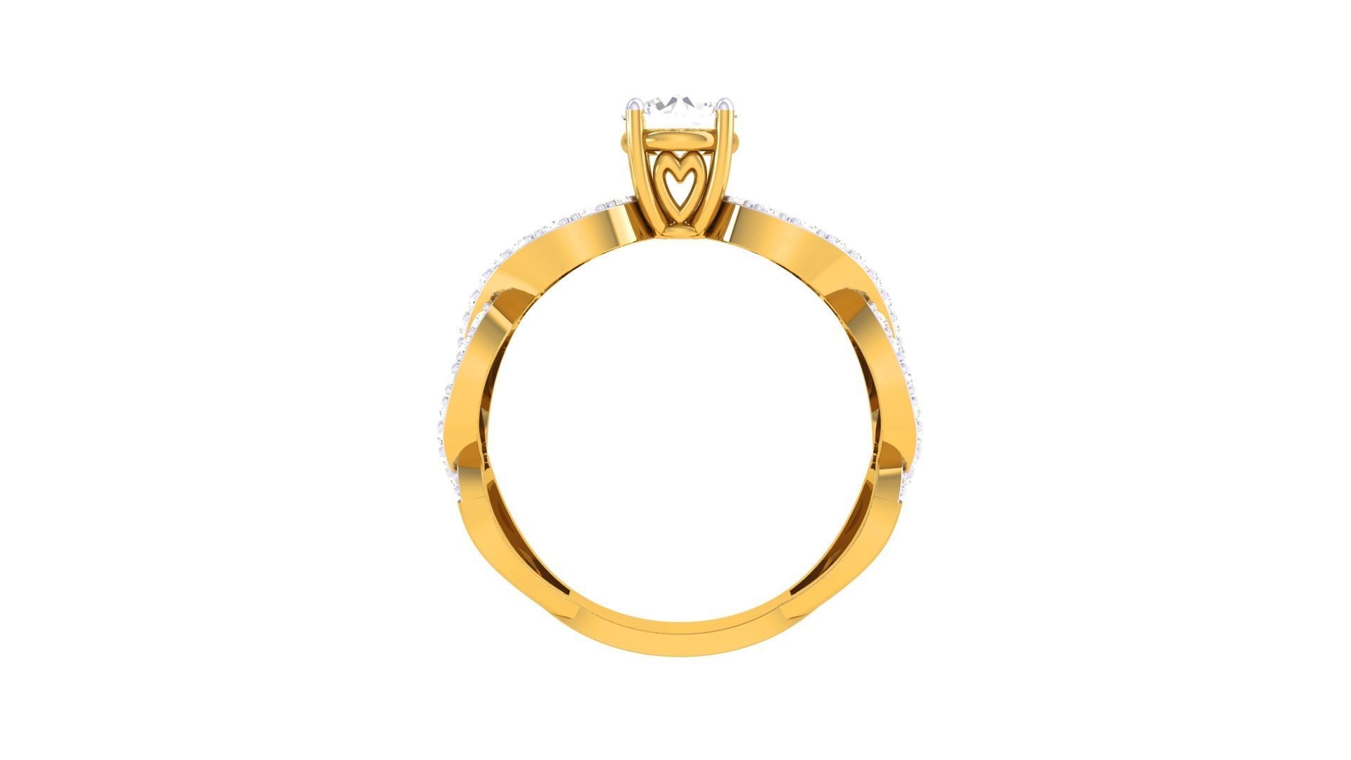 Women Solitaire Ring 3dm stl 3mf mtl gltf glb obj render detail 3D print model_9