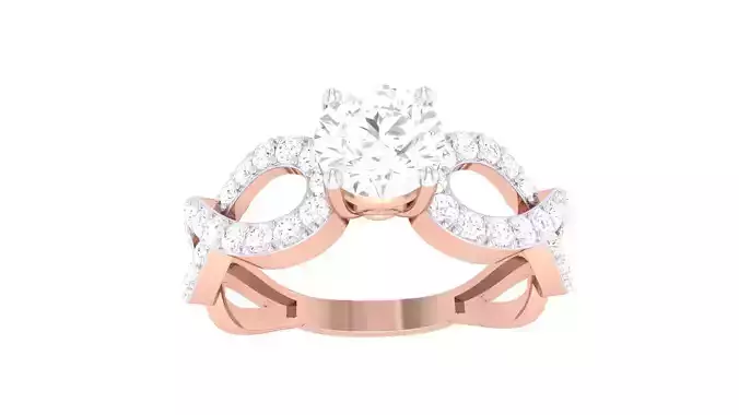 Women Solitaire Ring 3dm stl 3mf mtl gltf glb obj render detail 3D print model