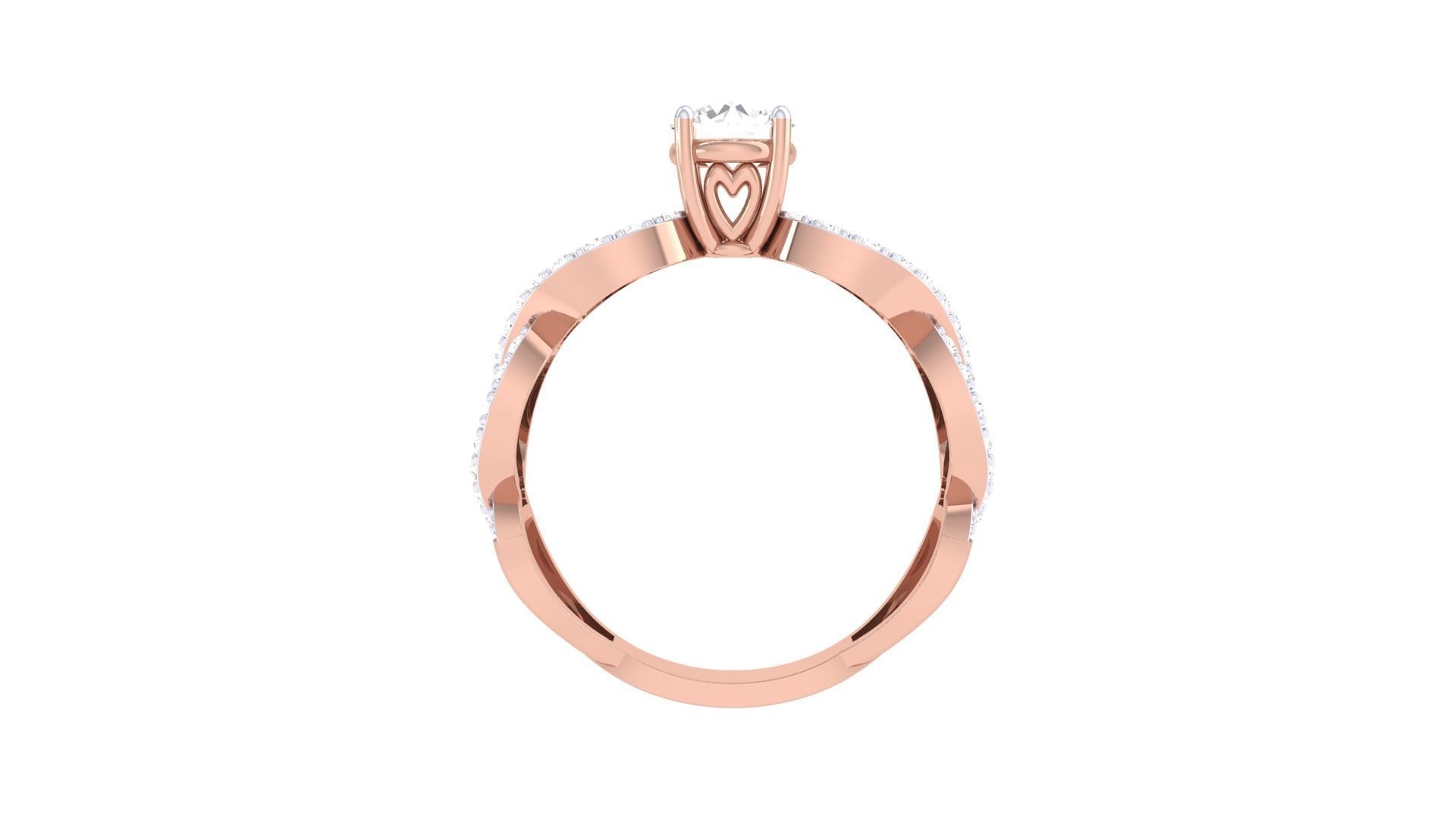 Women Solitaire Ring 3dm stl 3mf mtl gltf glb obj render detail 3D print model_11