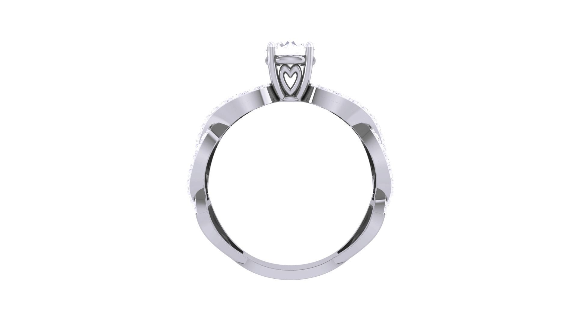 Women Solitaire Ring 3dm stl 3mf mtl gltf glb obj render detail 3D print model_10