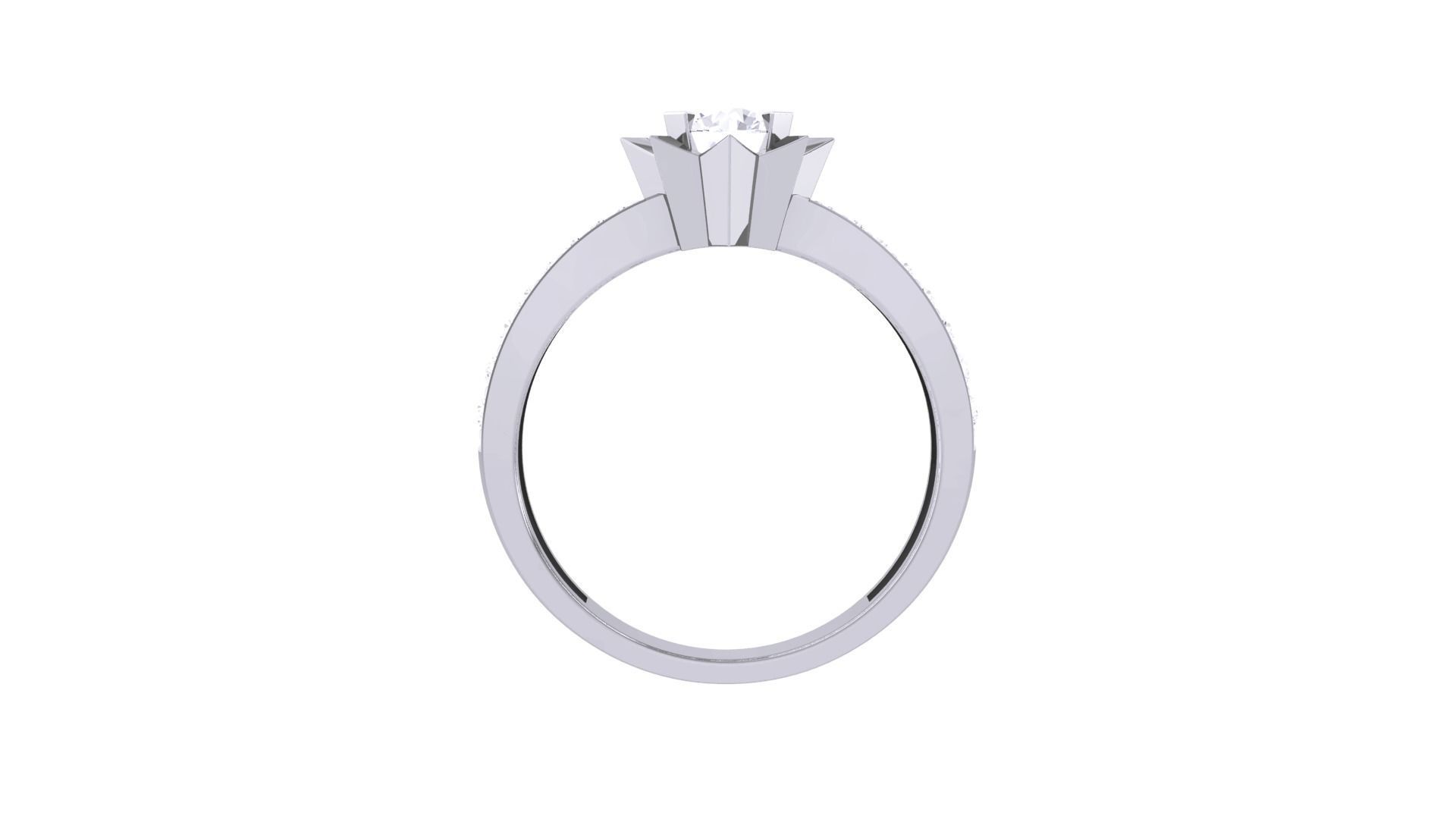 Women Solitaire Ring 3dm stl 3mf mtl gltf glb obj render detail 3D print model_9