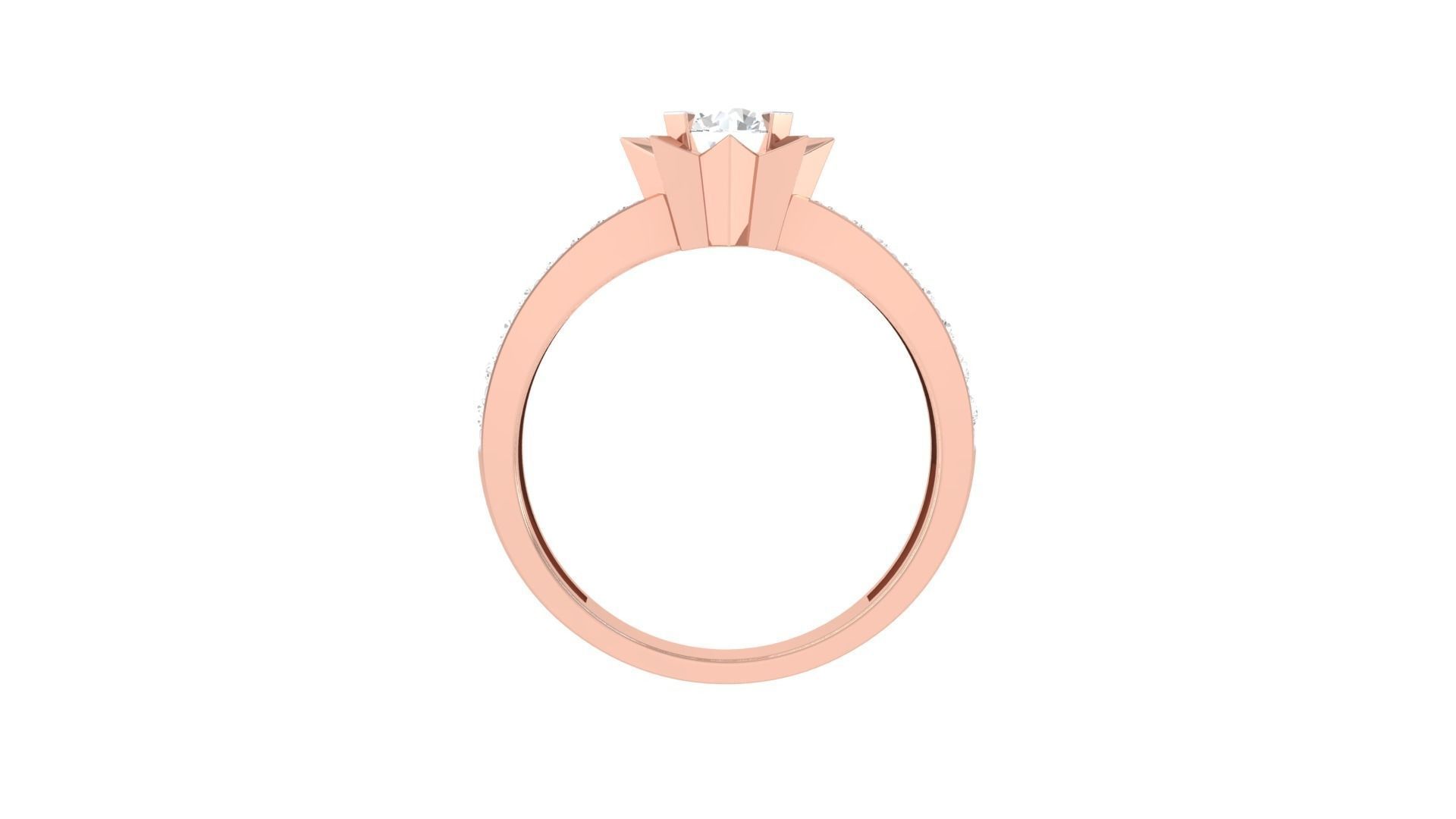 Women Solitaire Ring 3dm stl 3mf mtl gltf glb obj render detail 3D print model_10