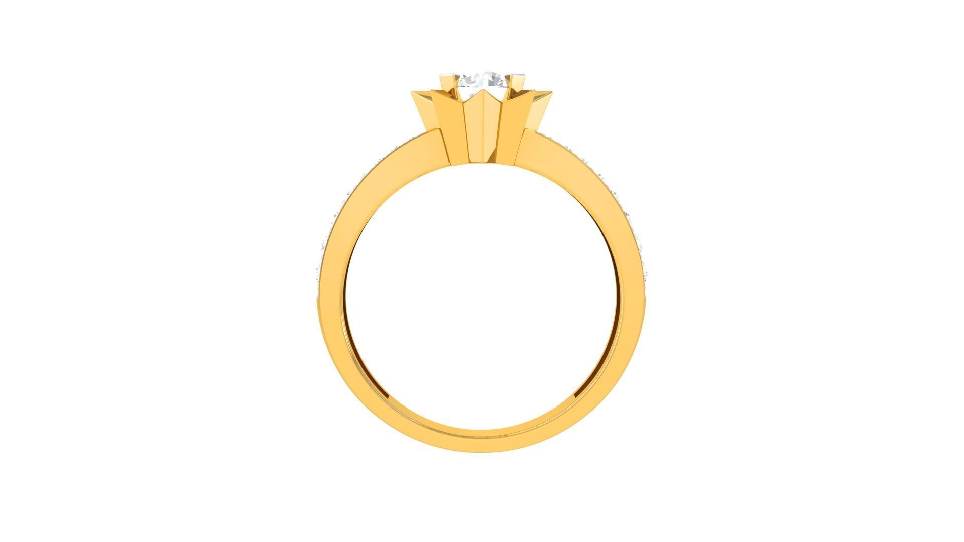 Women Solitaire Ring 3dm stl 3mf mtl gltf glb obj render detail 3D print model_11