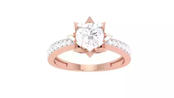 Women Solitaire Ring 3dm stl 3mf mtl gltf glb obj render detail 3D print model