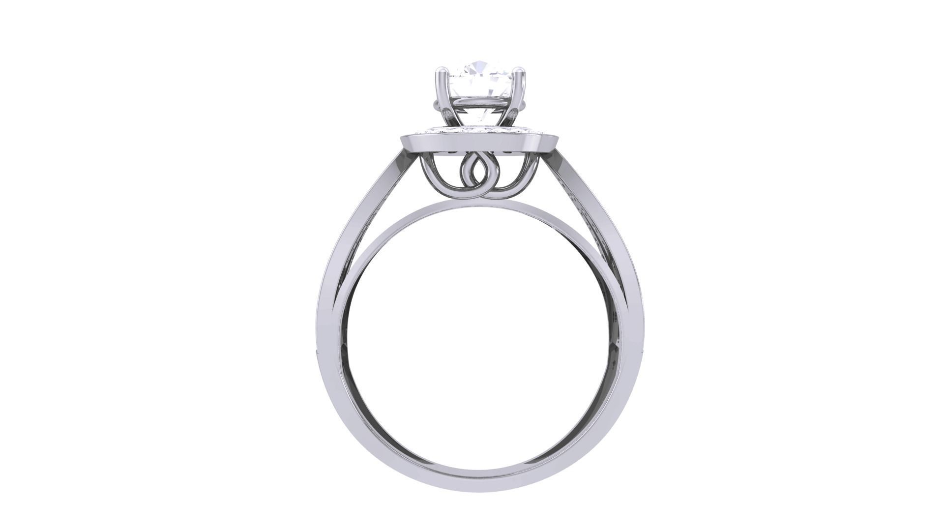 Women Solitaire Ring 3dm stl 3mf mtl gltf glb obj render detail 3D print model_11