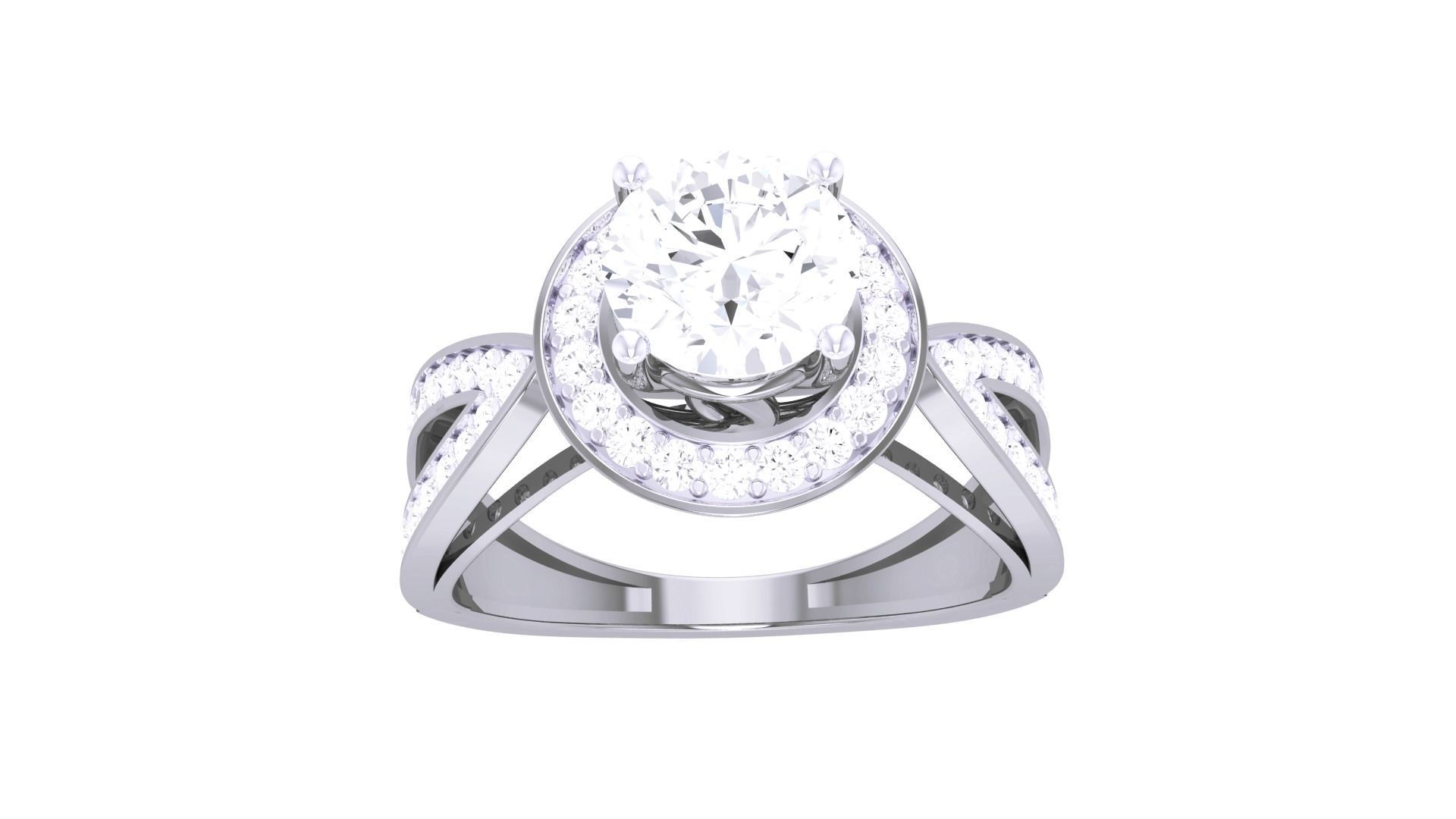 Women Solitaire Ring 3dm stl 3mf mtl gltf glb obj render detail 3D print model_8