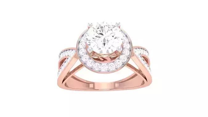 Women Solitaire Ring 3dm stl 3mf mtl gltf glb obj render detail 3D print model