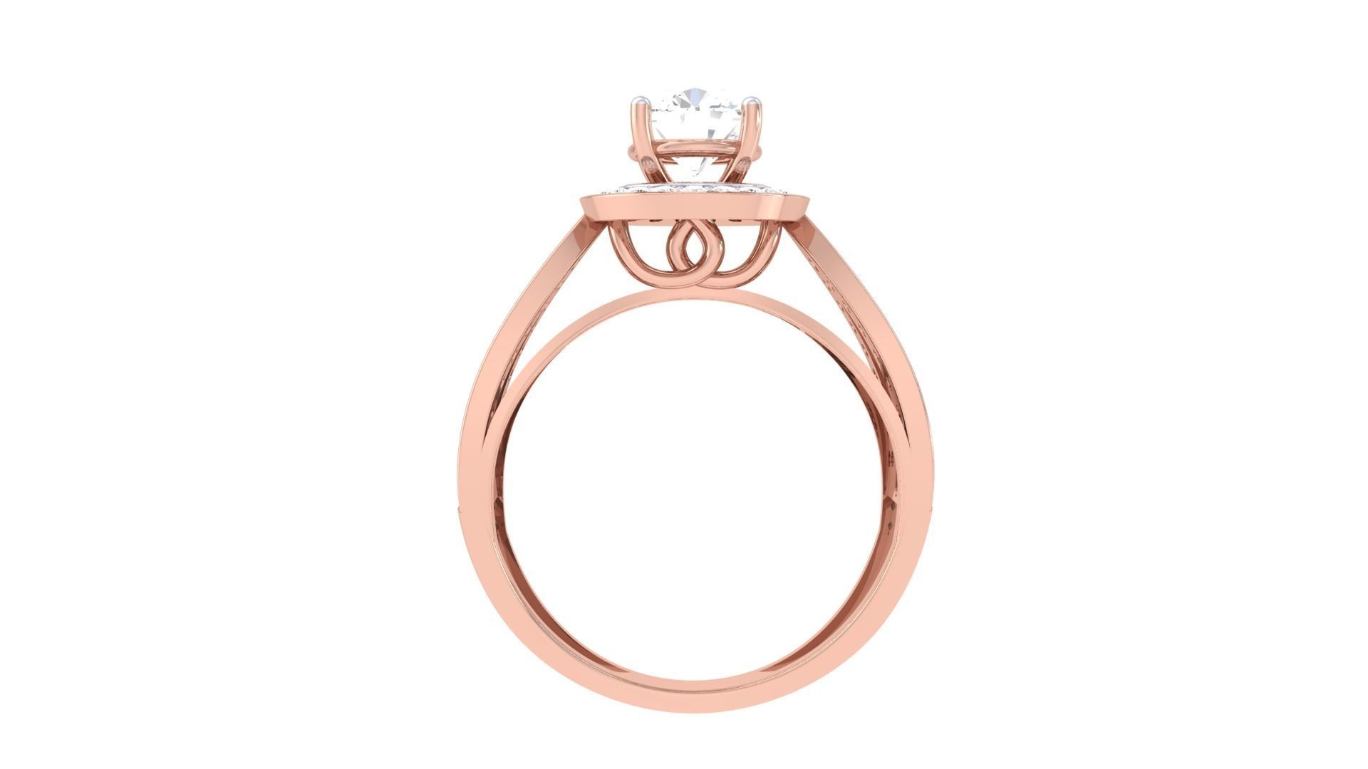 Women Solitaire Ring 3dm stl 3mf mtl gltf glb obj render detail 3D print model_9