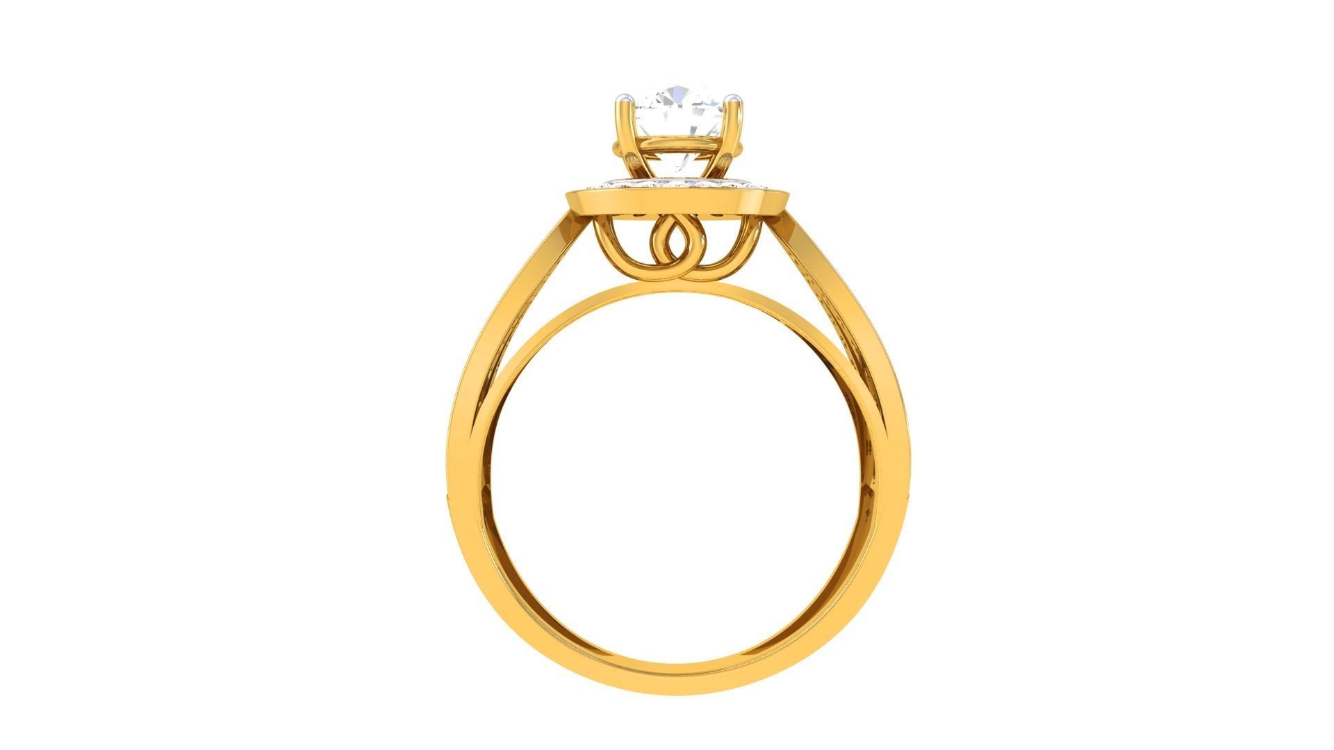 Women Solitaire Ring 3dm stl 3mf mtl gltf glb obj render detail 3D print model_10