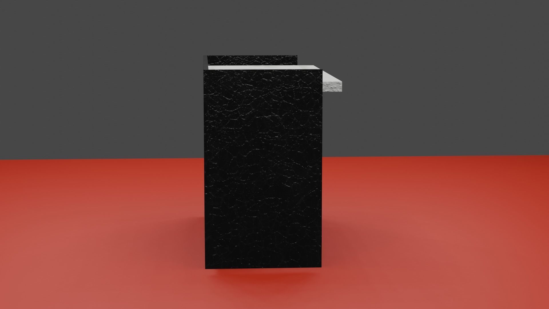 Modern Black Work Table 3D model_3