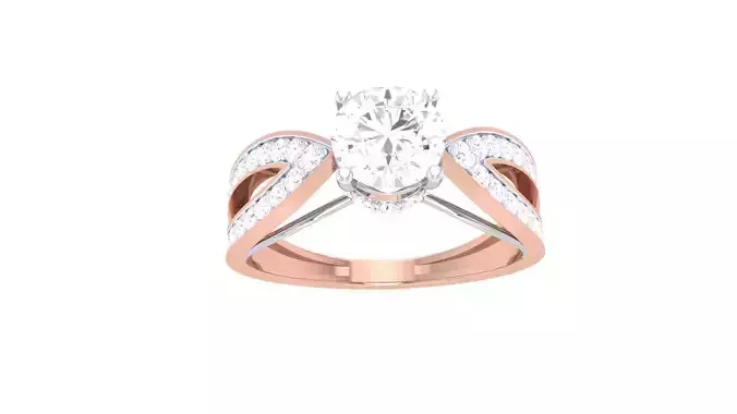 Women Solitaire Ring 3dm stl 3mf mtl gltf glb obj render detail 3D print model