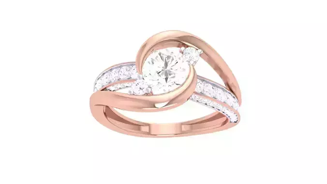 Women Solitaire Ring 3dm stl 3mf mtl gltf glb obj render detail 3D print model