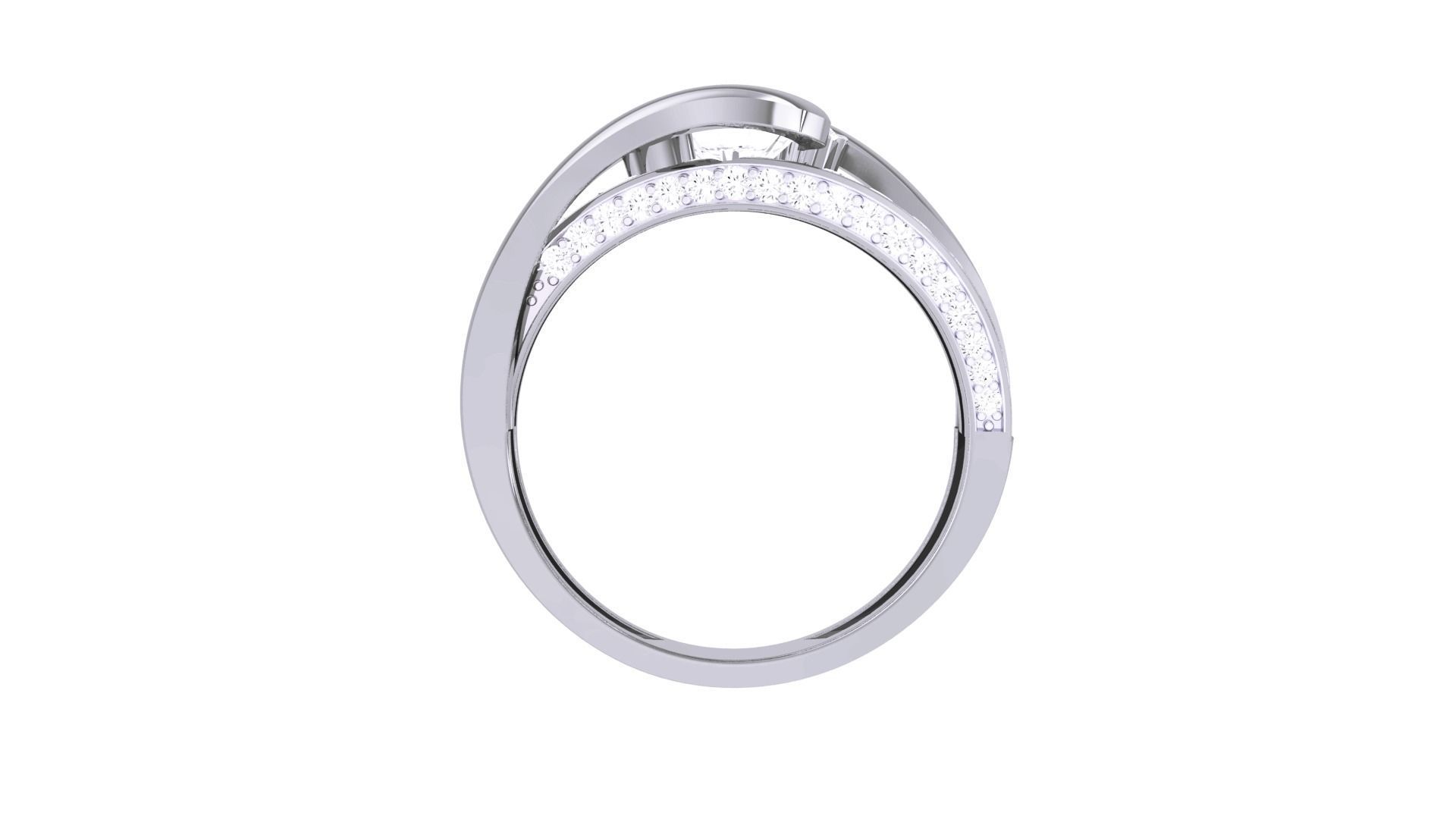 Women Solitaire Ring 3dm stl 3mf mtl gltf glb obj render detail 3D print model_10