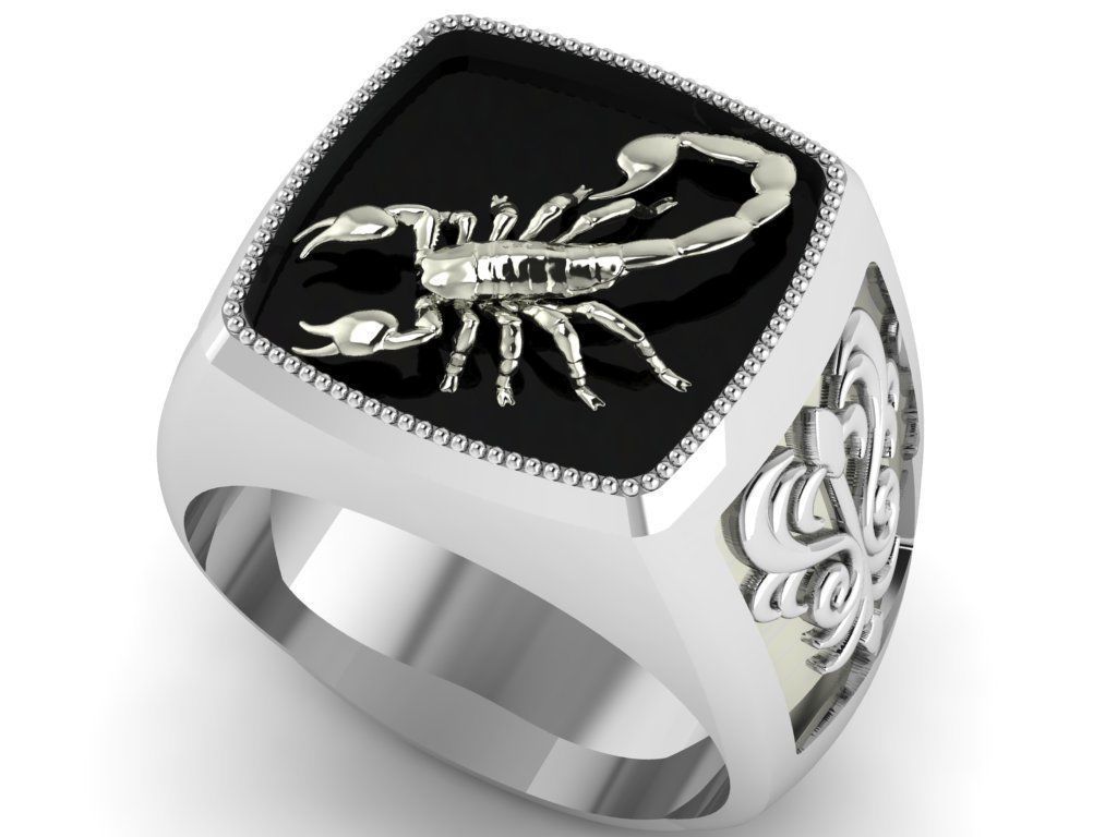 scorpion ring 3D print model_8