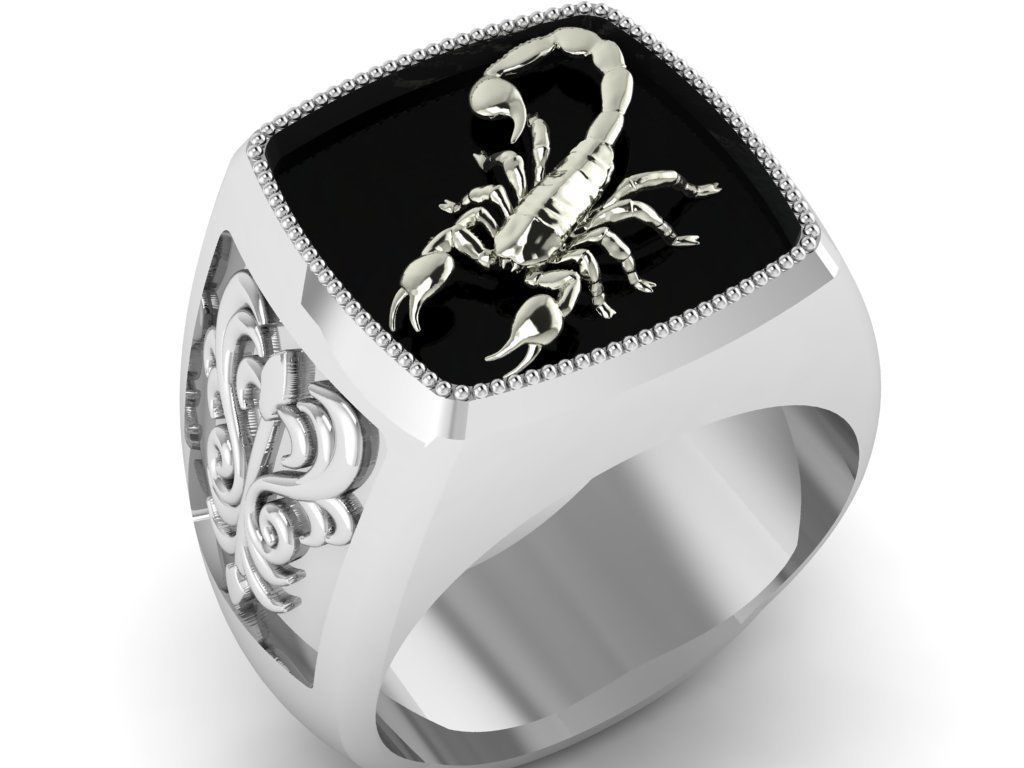 scorpion ring 3D print model_6