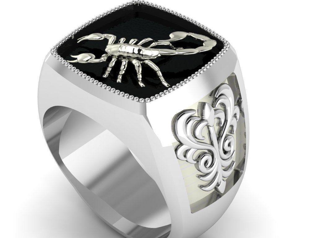 scorpion ring 3D print model_9