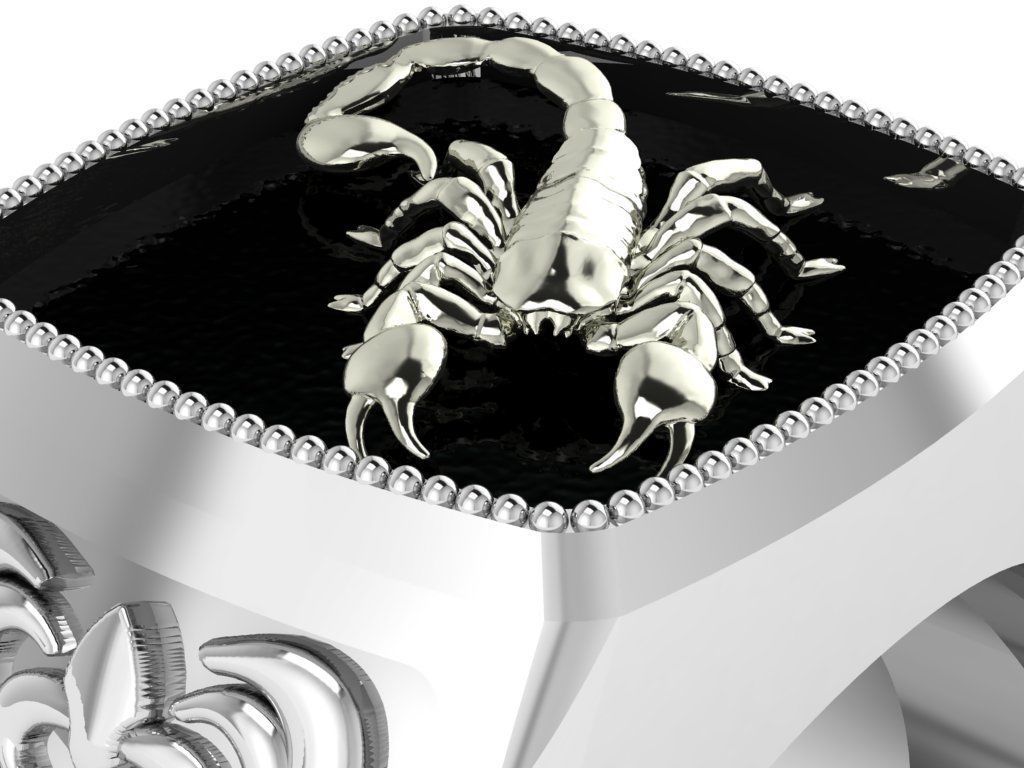 scorpion ring 3D print model_12