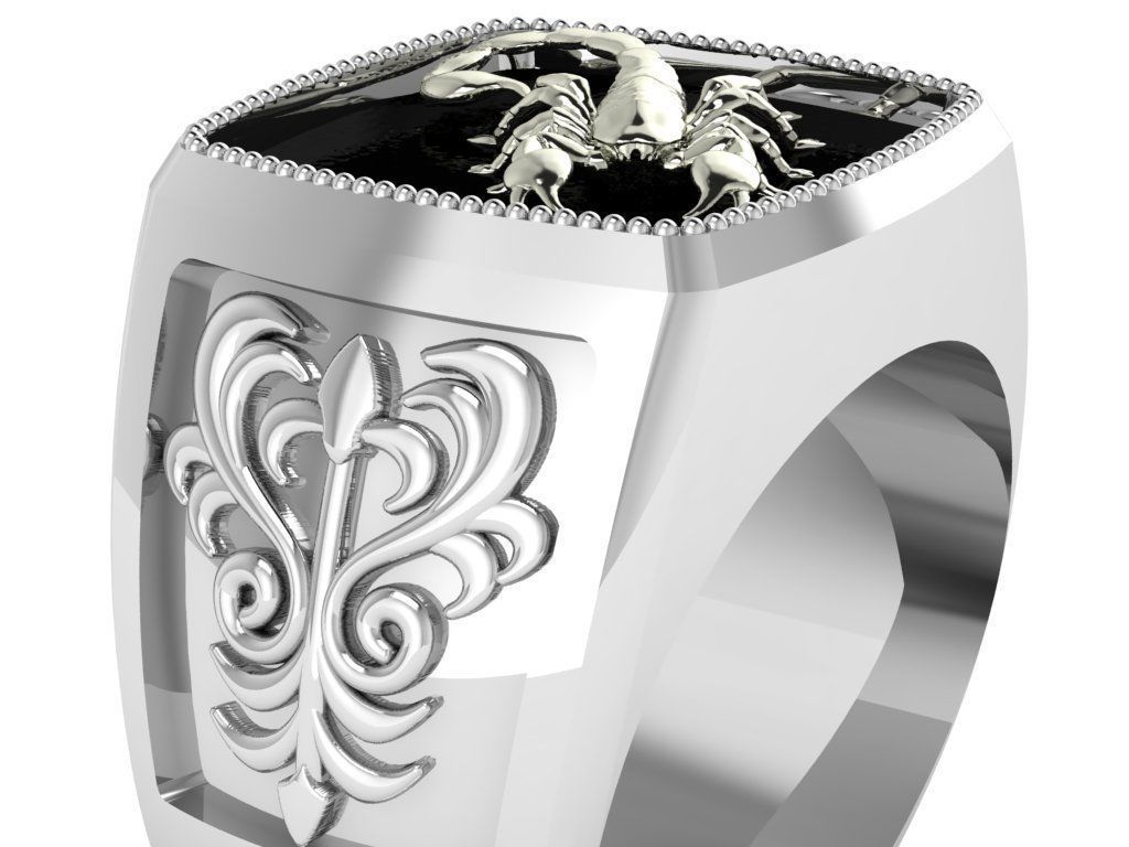 scorpion ring 3D print model_13